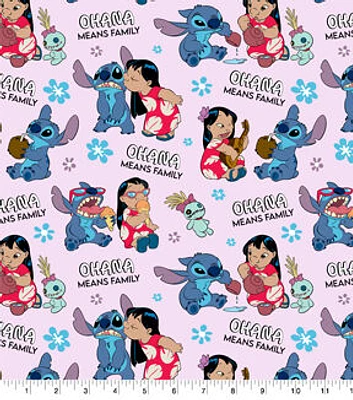 Ohana Means Family Classic Disney Cotton Fabric