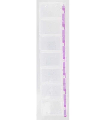 9" Clear Plastic Storage Box With 7 Compartments