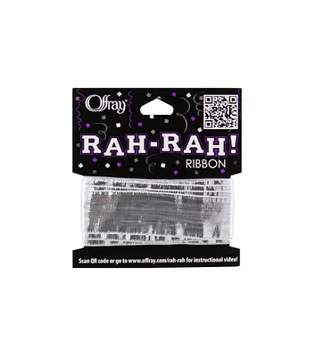 Rah Rah 7/8 inch Metallic Ribbon Silver