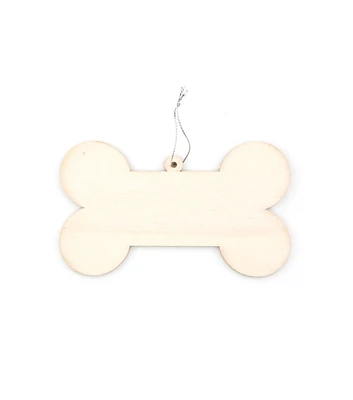 5" Christmas Wood Dog Bone Ornament by Place & Time