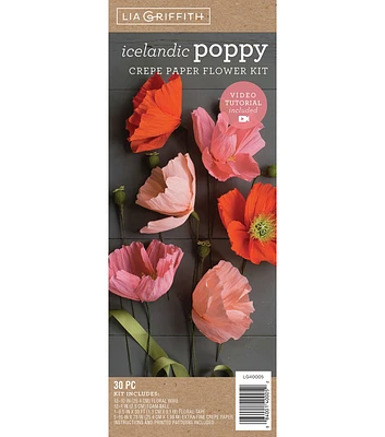 Crepe Paper Flower Kit Poppies