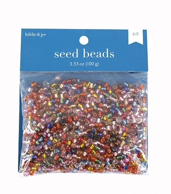 3.53oz Multicolor Silver Lined Glass Seed Beads by hildie & jo