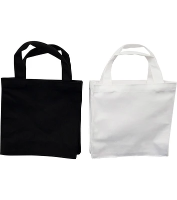 4pc 2 Black 2 White Mini Tote Value Pack