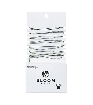 7" LED Green Wire With Warm White String Lights 25ct by Bloom Room