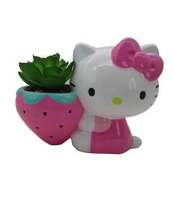 5" Hello Kitty Strawberry Mini Ceramic Planter