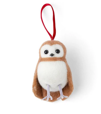 4.5" Christmas Owl Felt Ornament by Place & Time