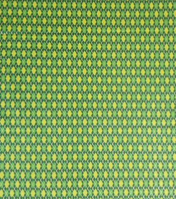 St. Patrick's Argyle Plaid St. Patrick's Day Glitter Cotton Fabric