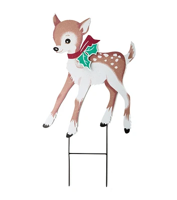 35" Christmas Metal Baby Reindeer Yard Stake by Place & Time