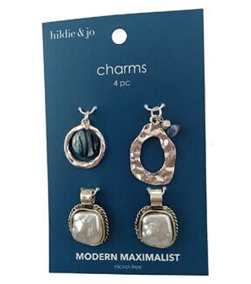 4ct Silver Stone Pearl Charms by hildie & jo