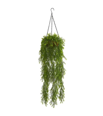 Nearly Natural Willow Plant in Hanging Basket