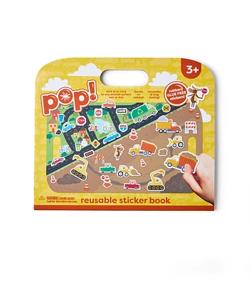 Construction Zone Travel Reusable Sticker Book by POP!