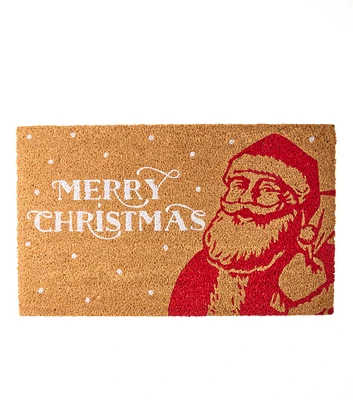 30" x 18" Santa Merry Christmas Coir Doormat by Place & Time