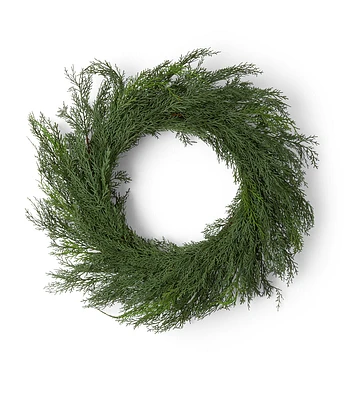 24" Christmas Green Norfolk Pine Wreath by Bloom Room