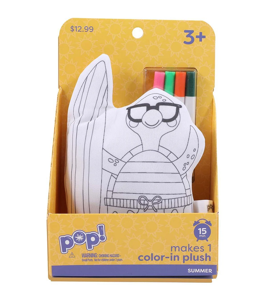 5ct Summer Turtle Plush Coloring Kit by POP!