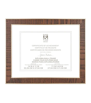 8.5" x 11" Espresso Certificate & Document Frame by Place & Time