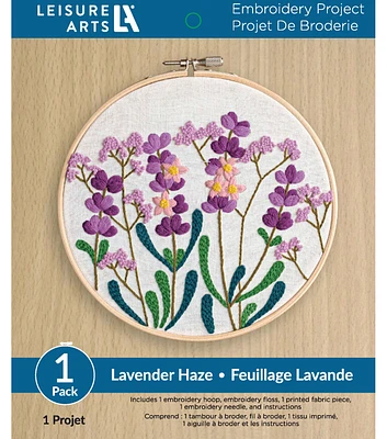 Leisure Arts 6" Lavender Haze Embroidery Kit