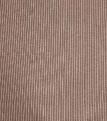 Brown Stripe Cotton Linen Shirting Fabric