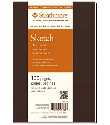 Strathmore Soft Cover Sketch Art Journal 400 Series 160 pages 5.5" x 8"