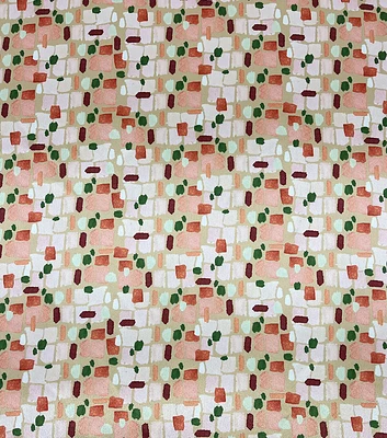 Multicolor Abstract Block Charmeuse Fabric
