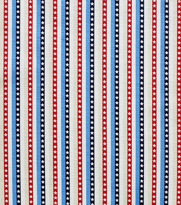 Star Stripe Patriotic Cotton Fabric