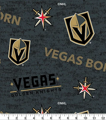 Las Vegas Golden Knights Fleece Fabric Vegas Born Allover