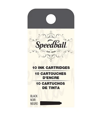 Speedball Calligraphy Fountain Pen Ink Cartridges Black 10pk