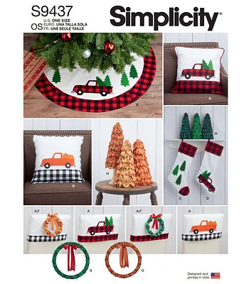 Simplicity S9437 Holiday Decorating Sewing Pattern