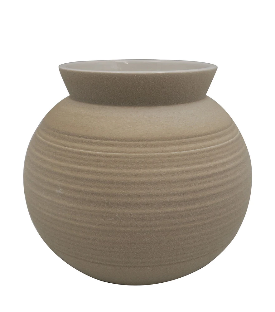 6" Ivory Sandstone Ceramic Planter by Bloom Room