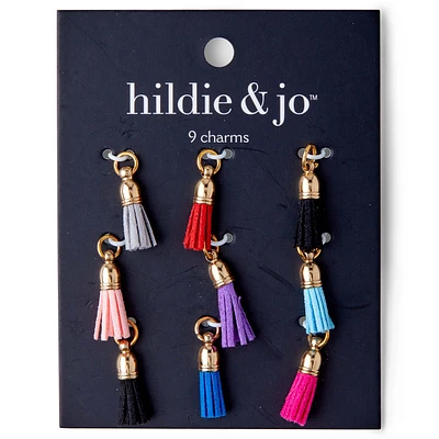20mm Artificial Leather Tassel Charms 9ct by hildie & jo