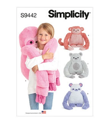 Simplicity S9442 Stuffed Animal Sewing Pattern