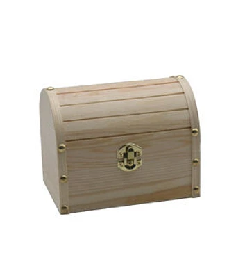 6" Ivory Wood Treasure Chest by Park Lane