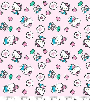 Hello Kitty Sweet Apple Pack Cotton Fabric