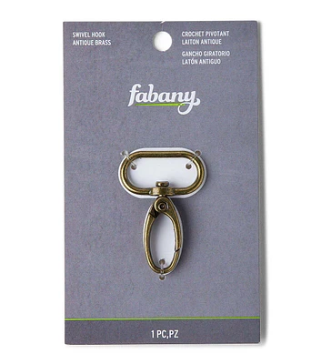 1" Antique Brass Fashion Swivel Hook by Fabany