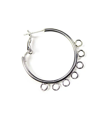 Silver Metal Lever Back Loop Ear Hoop by hildie & jo