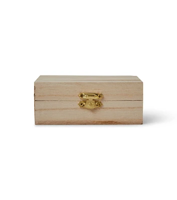 Rectangle Wood Box With Hinge by Park Lane