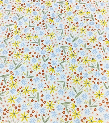 Mini Floral on Blue Super Snuggle Fabric