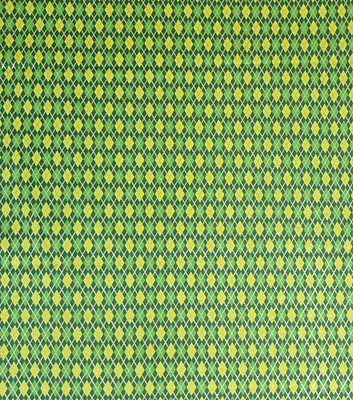 St. Patrick's Argyle Plaid St. Patrick's Day Glitter Cotton Fabric