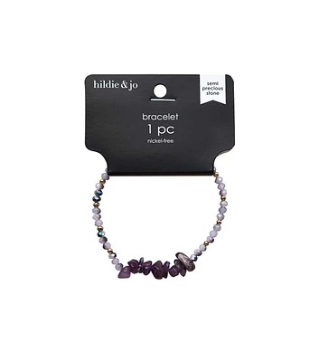 1ct Grey Natural Stone Bracelet by hildie & jo