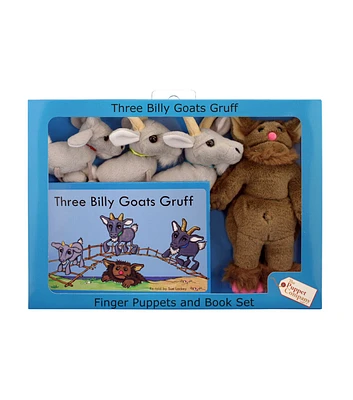 The Puppet Company 5ct Three Billy Goats Gruff Finger Puppets & Book Set