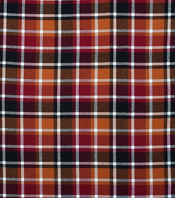 Plaid Brushed Cotton Fabric