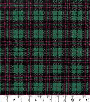 Red & Green Tartan Plaid Christmas Cotton Fabric