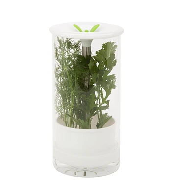 Honey Can Do 5" x 10" Glass Herb Preserver With Snap Open Lid