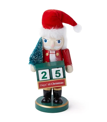 9" Christmas Santa Wood Nutcracker Countdown Calender by Place & Time