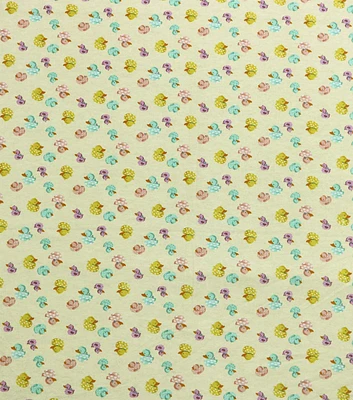 Rubber Ducks on Yellow Super Snuggle Flannel Fabric