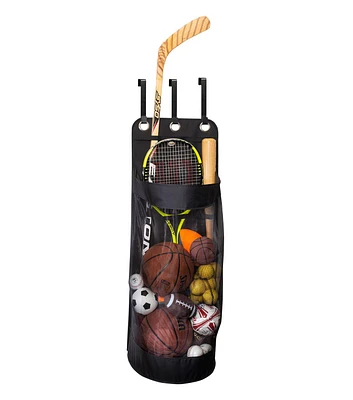 Honey Can Do 16" x 43" Black Hanging Sports Equipment Organizer