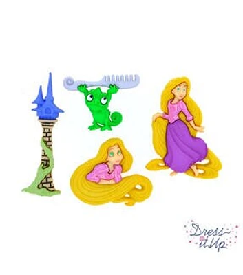 Dress It Up 4ct Disney Rapunzel Shank Buttons