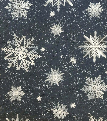 19489806 2 STARRY NIGHT SNOWFLAKES ON BL