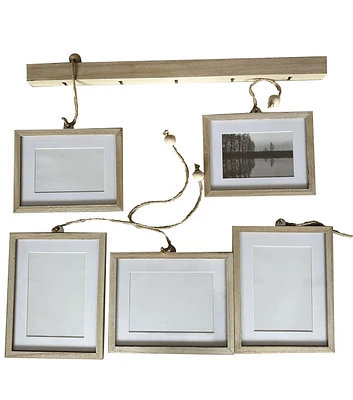 5pc Hanging Natural Wood Gallery Frame Set by Place & Time
