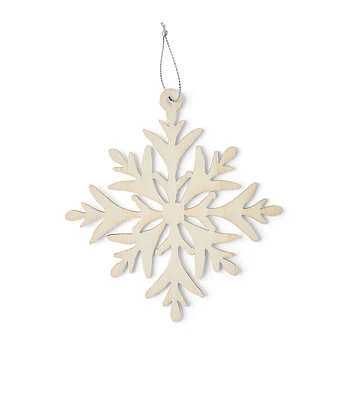 5" Christmas Unfinished Wood Detailed Snowflake Ornament by Place & Time