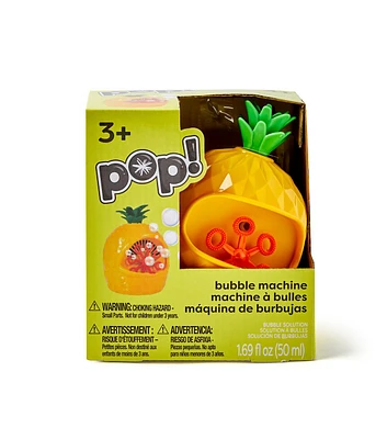 Summer Pineapple Bubble Machine With 50ml Bubble Refill by POP!